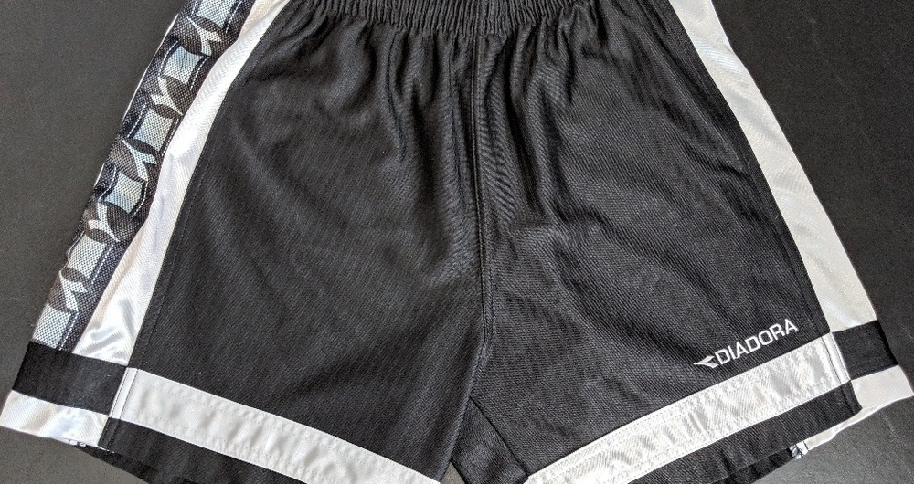 Diadora Black & White Athletic Shorts